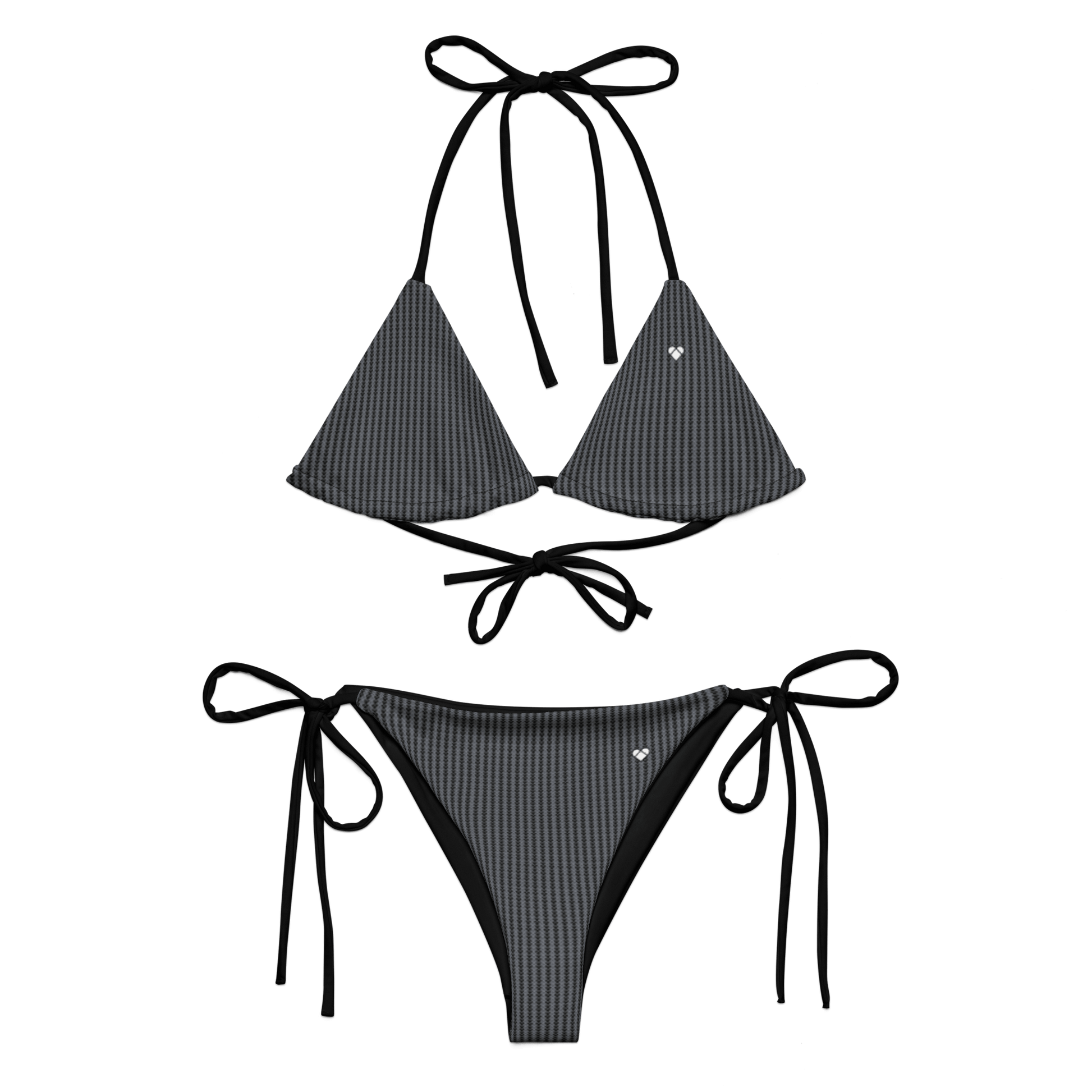 Black Lovogram Geometric Heart Bikini from CRiZ AMOR