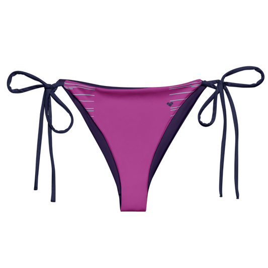 Fucsia Pink Dual String Bikini Bottom, CRiZ AMOR Women's Swimwear