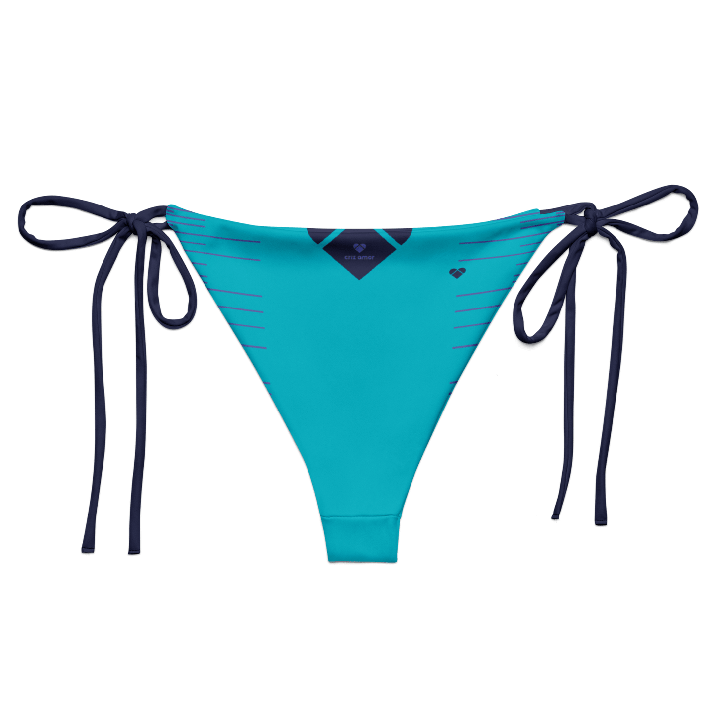 Turquoise Dual String Bikini Bottom by CRiZ AMOR