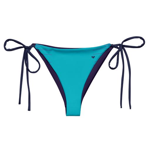 Bikini Bottom de Tiras Turquesa Dual | Mujer