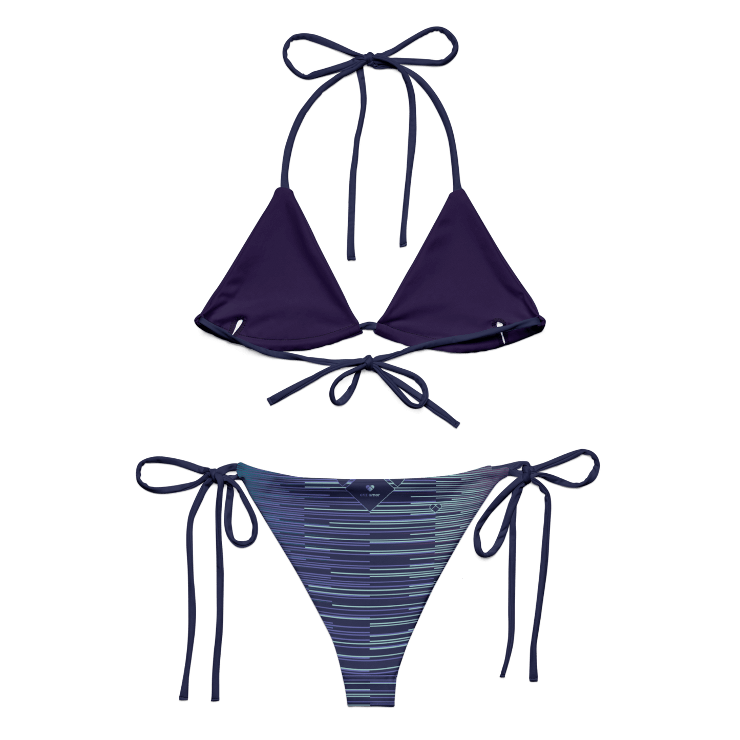 Designer Women's Beachwear - Stripes Dual Bikini by CRiZ AMOR