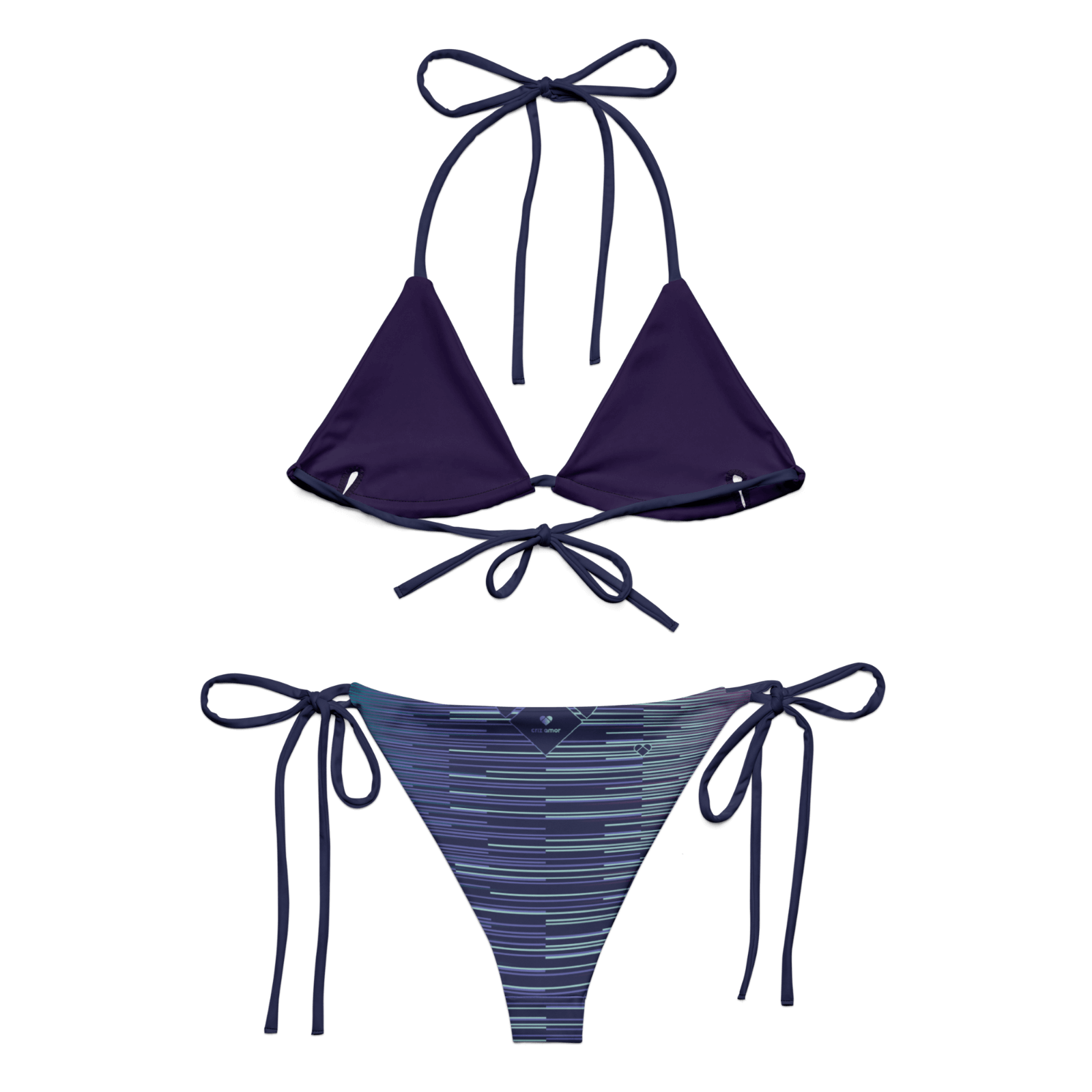 Designer Women's Beachwear - Stripes Dual Bikini by CRiZ AMOR