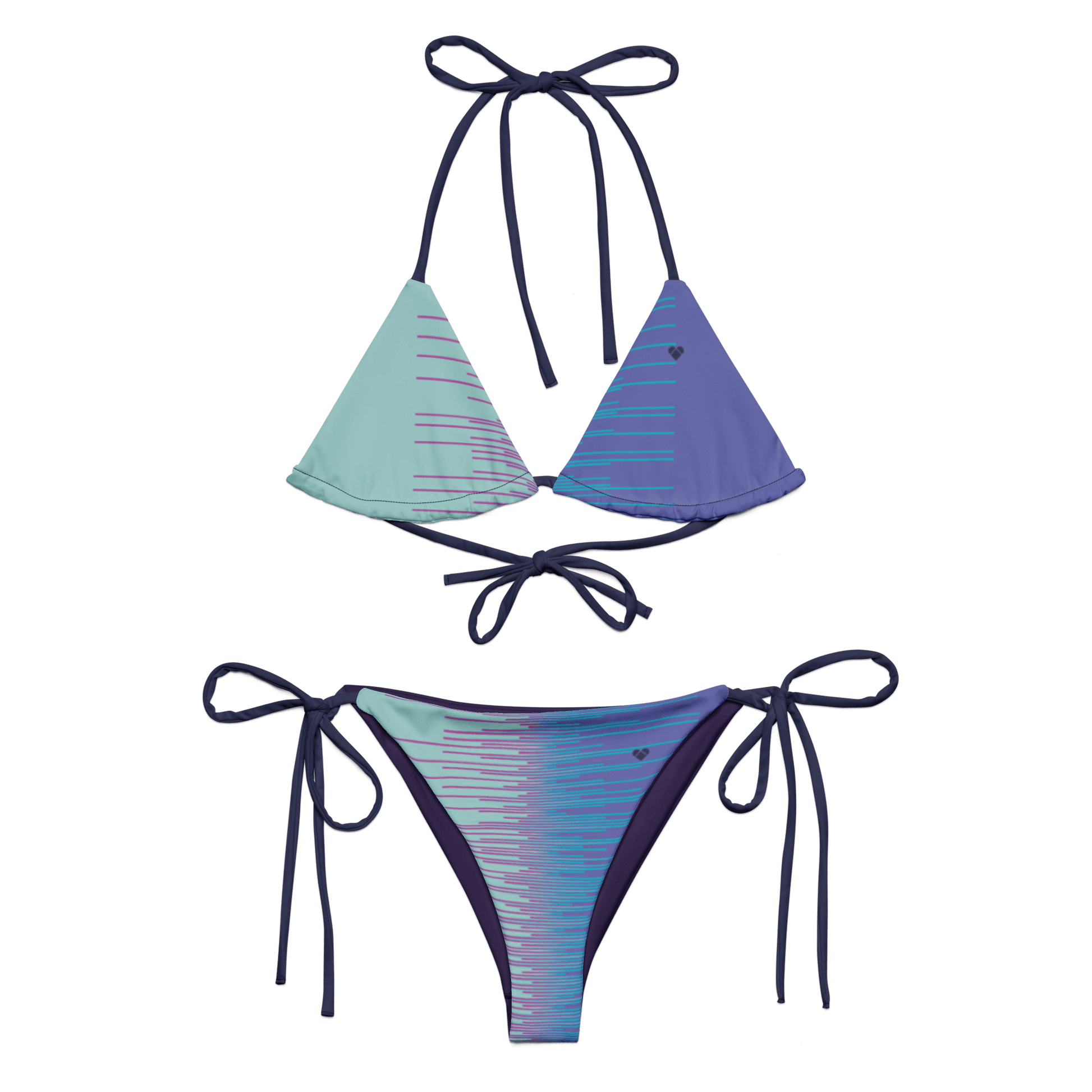 Mint & Periwinkle Dual String Bikini for Women