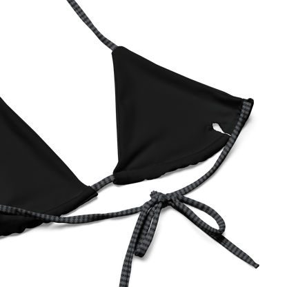 Lovogram Patterned Black String Bikini for Women by Amor Primero