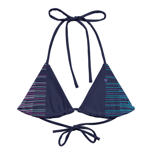 Dark Slate Blue Dual String Bikini Top | Women