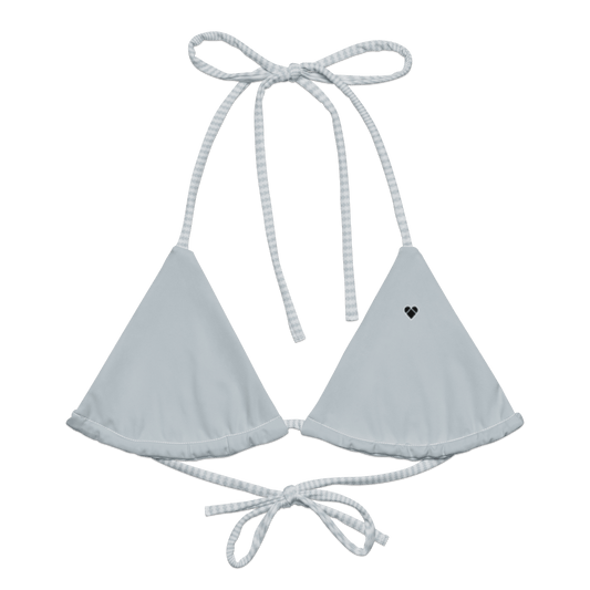 Lovely Gray Lovogram Bikini Top, Women