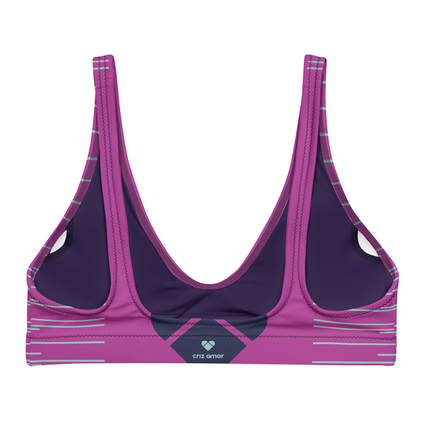 Unique Design: Fucsia Pink Dual Bikini Top from CRiZ AMOR's Collection