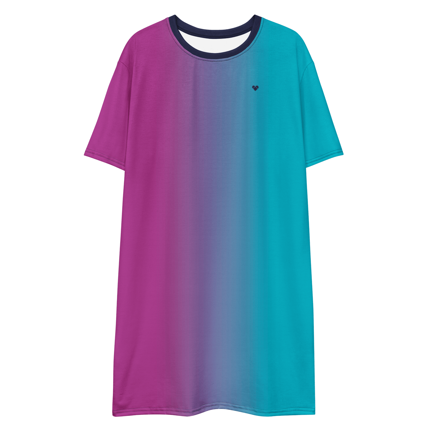 Turquoise & Fuchsia Dual Empowerment Shirt Dress for Women
