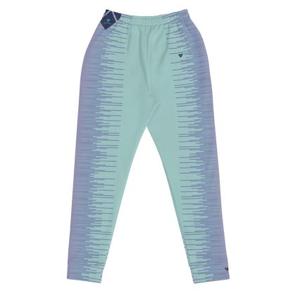 Fashion-Forward Mint Joggers with Pink and Periwinkle Accents