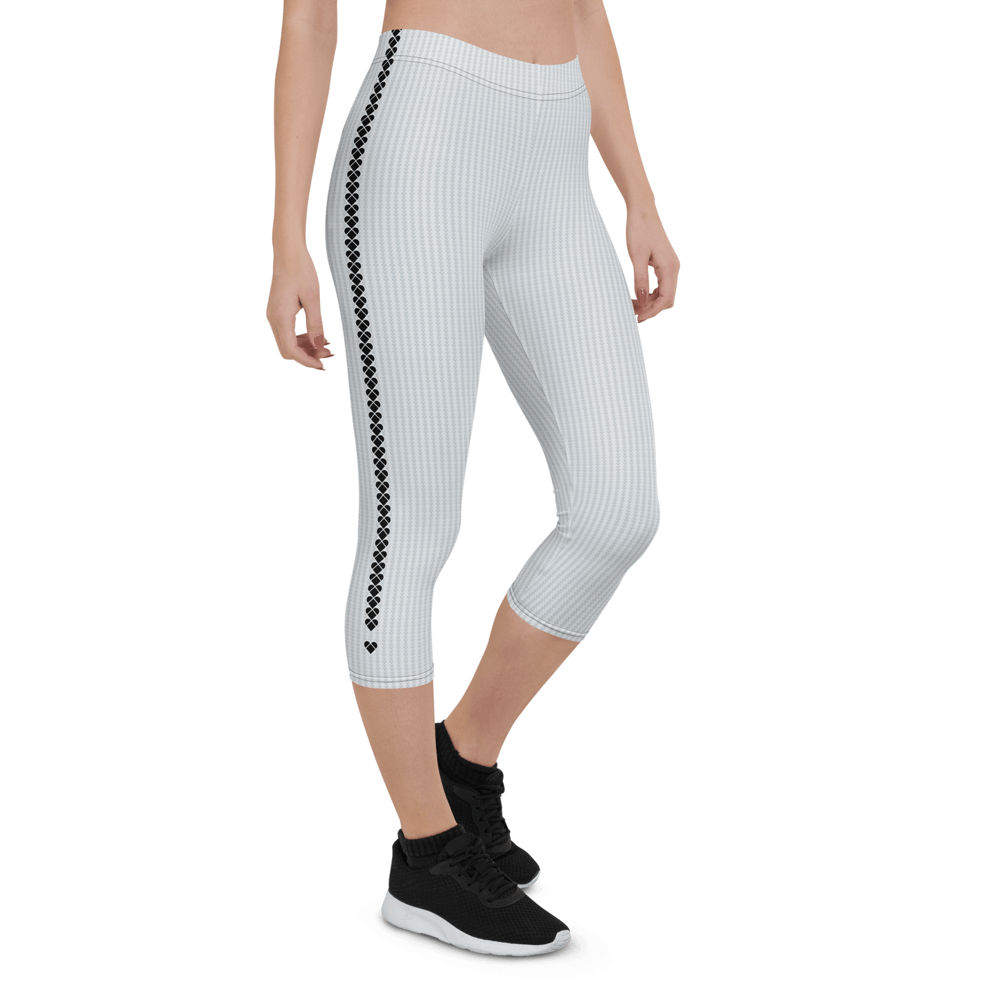 stylish heart brand capris, perfect for gym or lounge