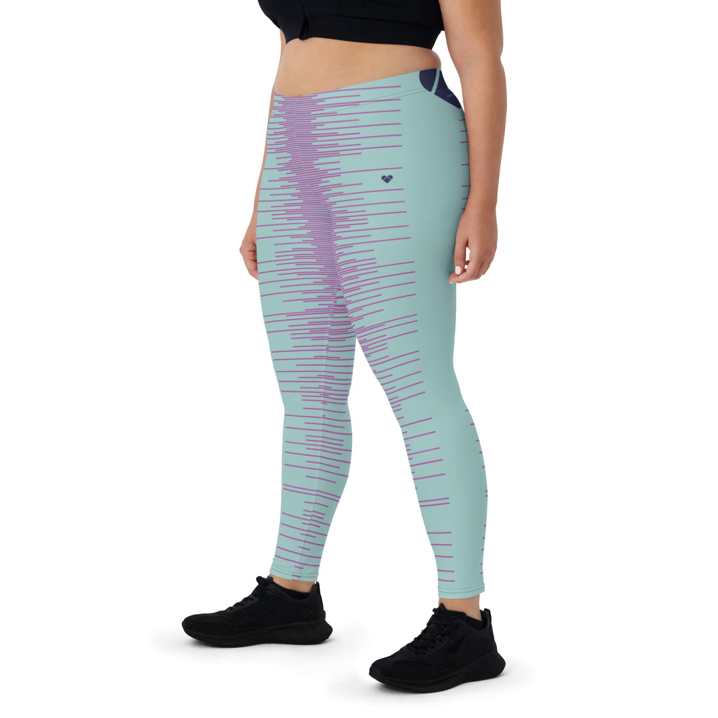 Mint and Pink Striped Leggings - CRiZ AMOR's Amor Dual Capsule