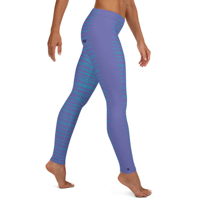 Athletic woman in Periwinkle Dual Leggings, ready to conquer her day