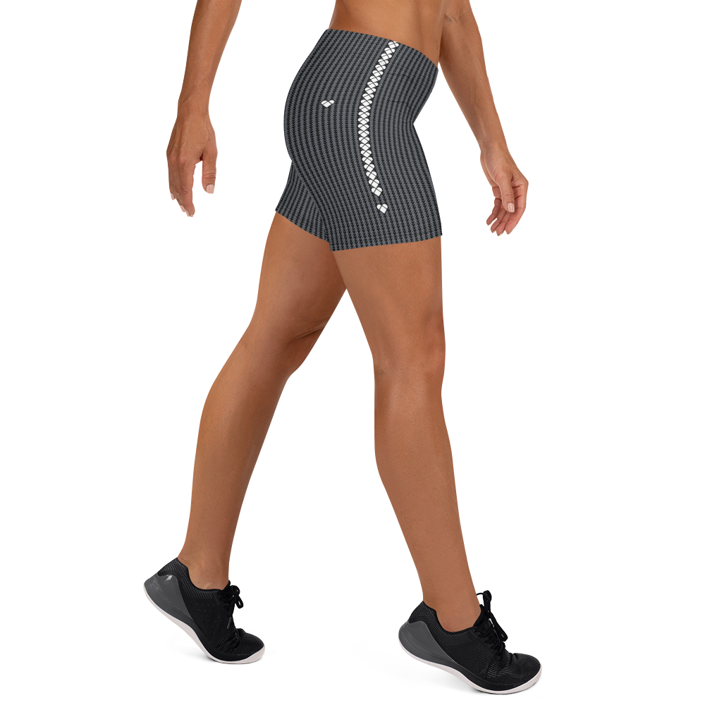 Women's Lovogram Leggings Shorts | Heart Logo Stripes