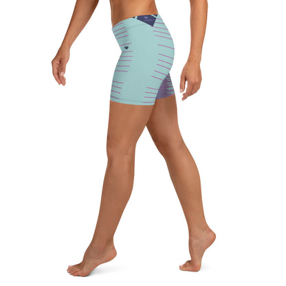 woman in CRiZ AMOR's Mint Dual Leggings Shorts for confident style