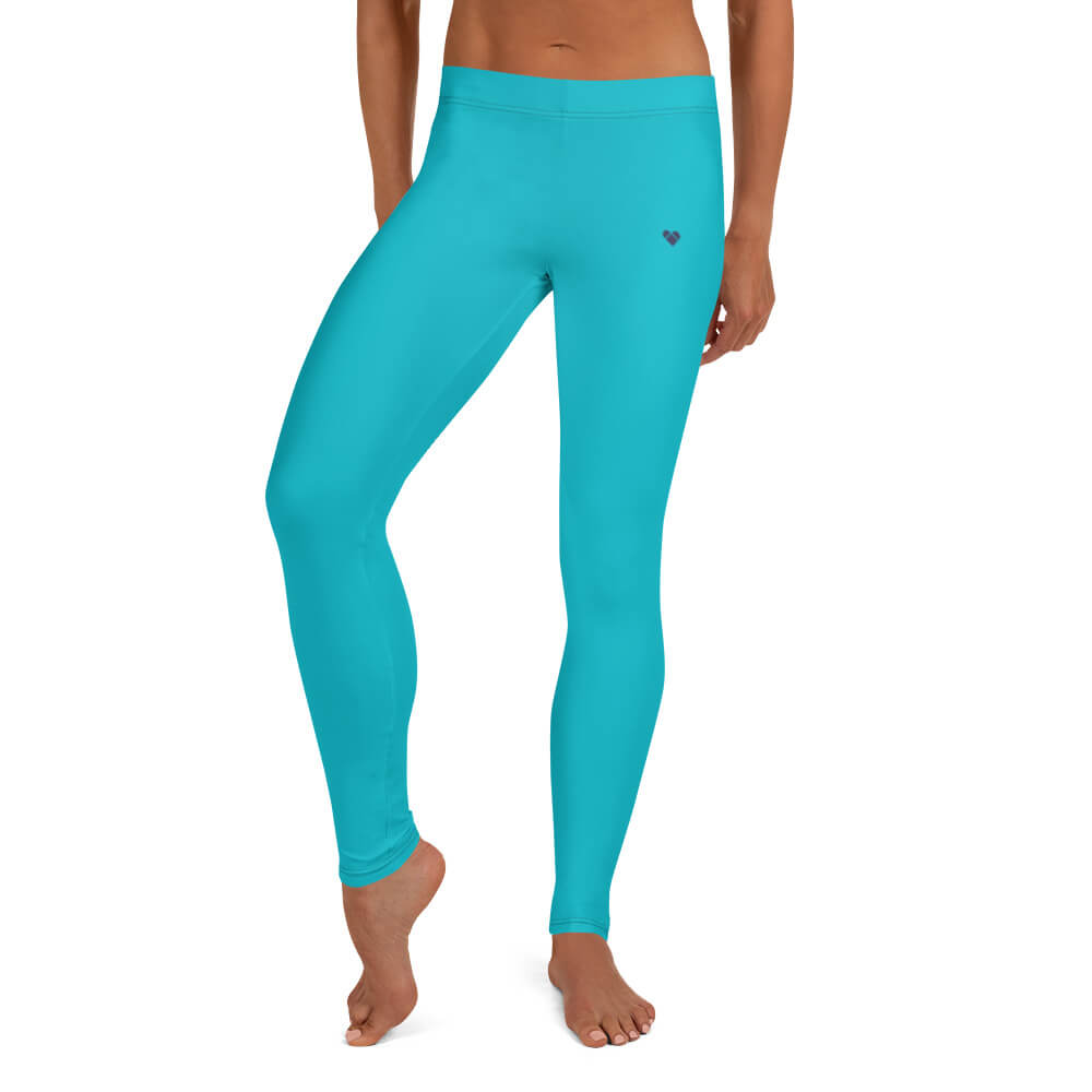 Turquoise Leggings - CRiZ AMOR Women's Activewear