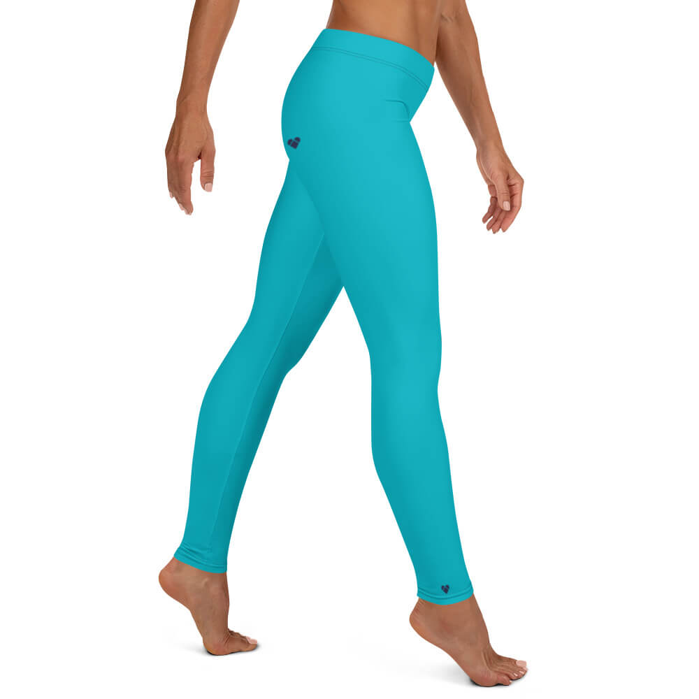 CRiZ AMOR Women's Turquoise Leggings Dual - Fitness and Fashion