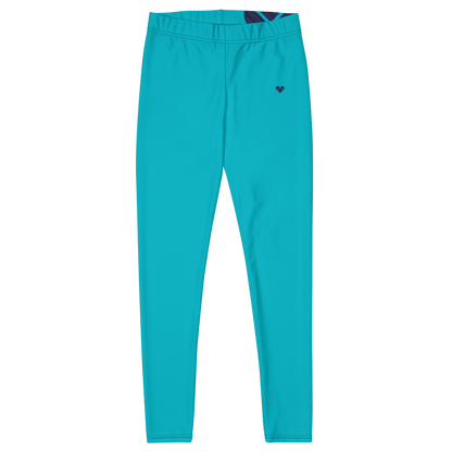 Turquoise Dual Heartbeat Leggings - CRiZ AMOR Women's Activewear