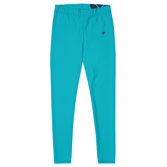 Turquoise Dual Heartbeat Leggings - CRiZ AMOR Women's Activewear