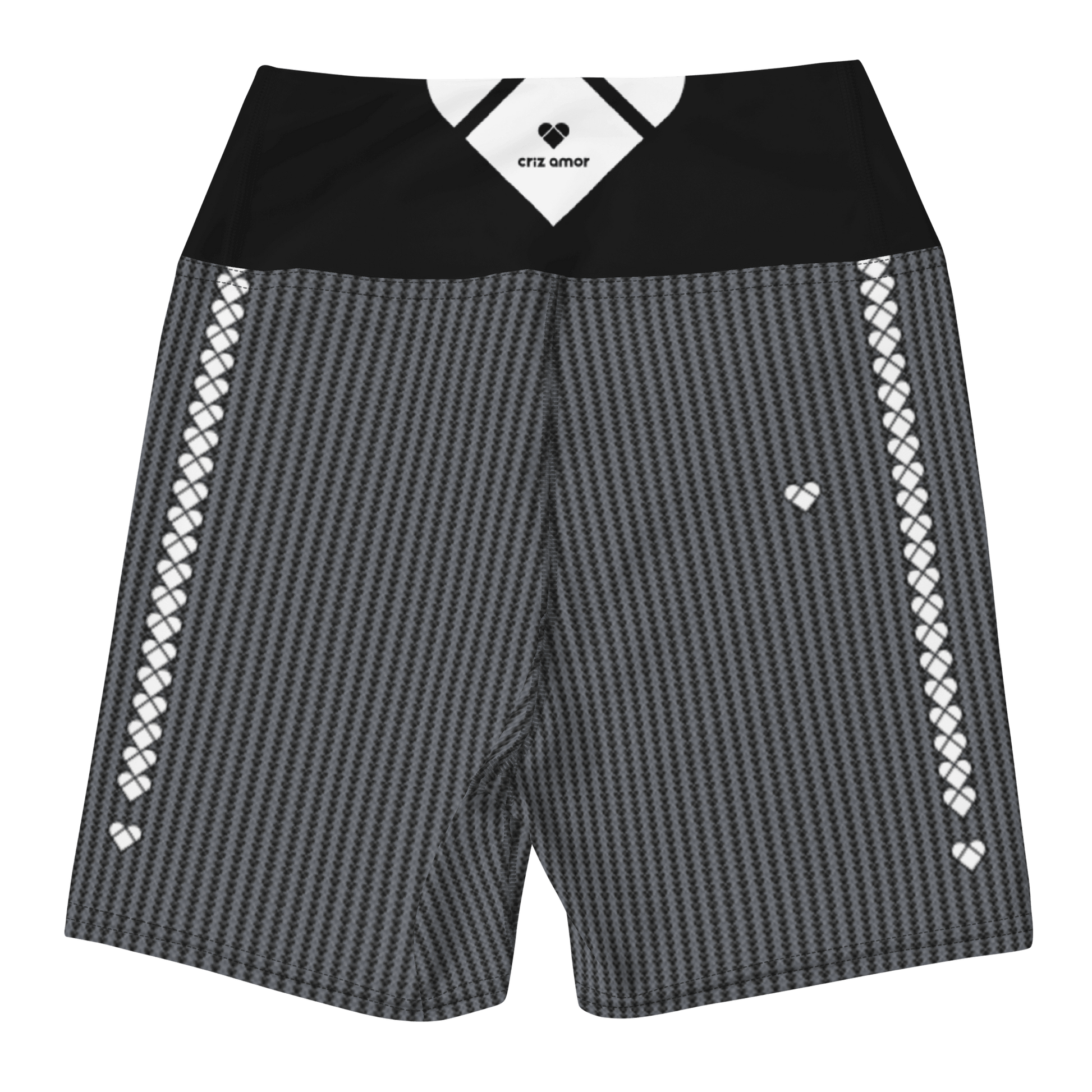 fashion-forward heart pattern leggings