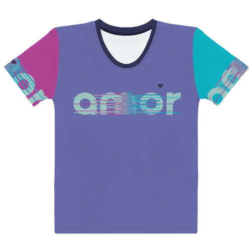 Playera Periwinkle Amor Mangas Colores | Mujer