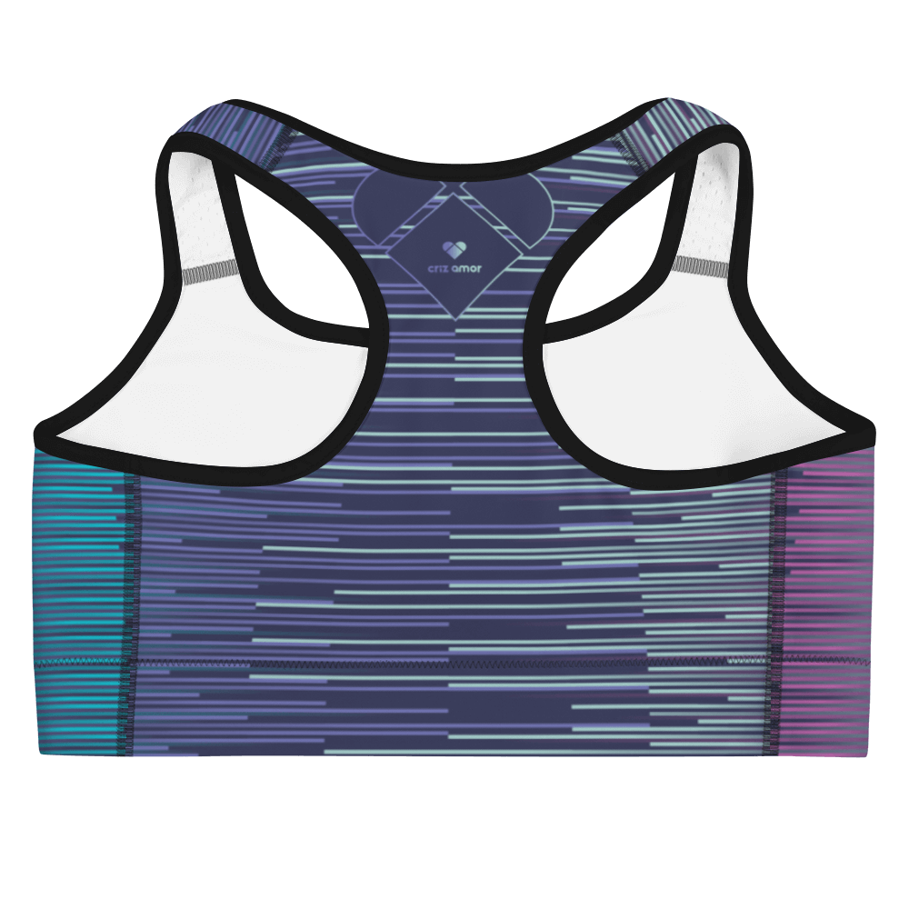 CRiZ AMOR's Amor Dual Sports Bra in Dark Slate Blue paired with Sport Shorts