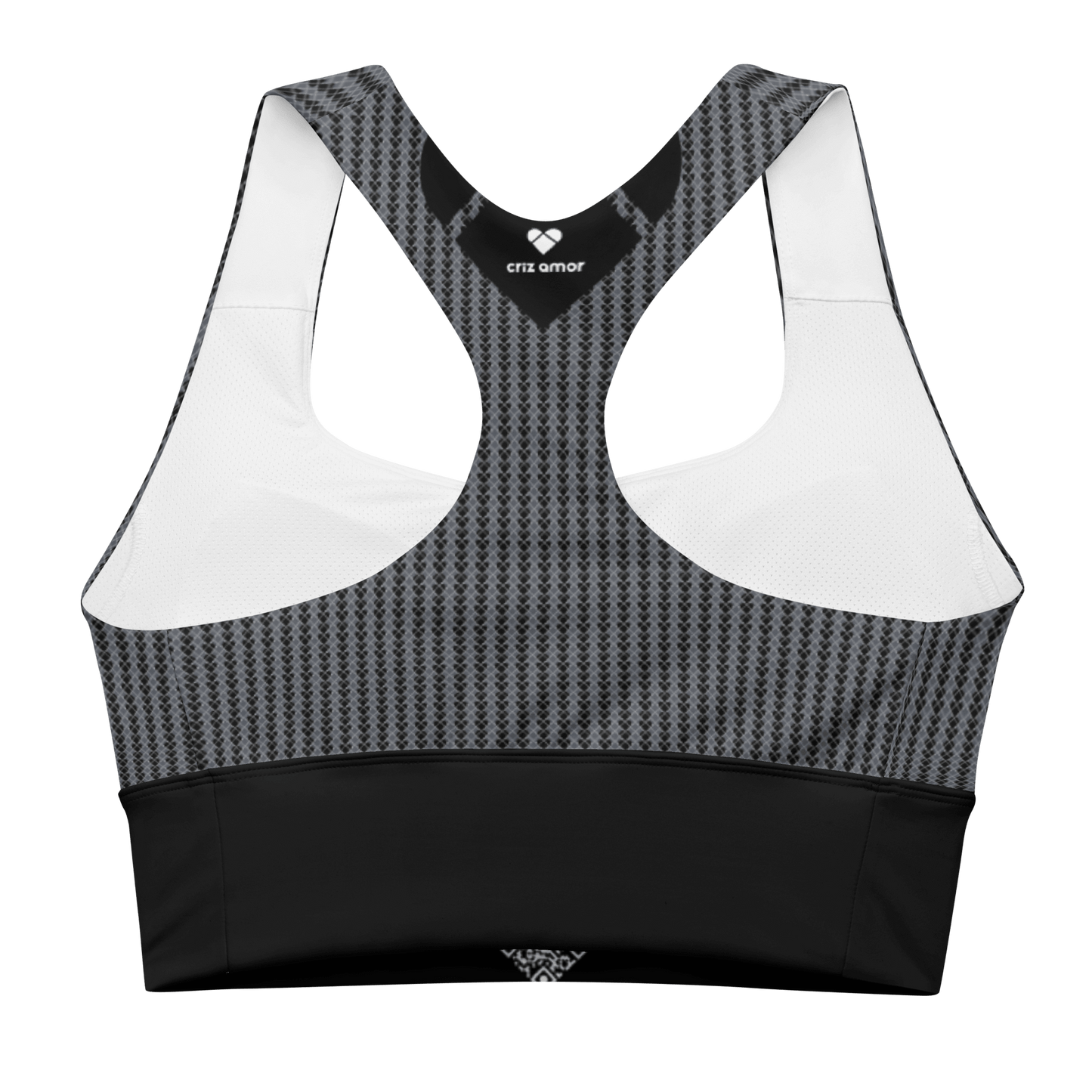 Lovogram Noir Longline | Empowering black sport bra for women