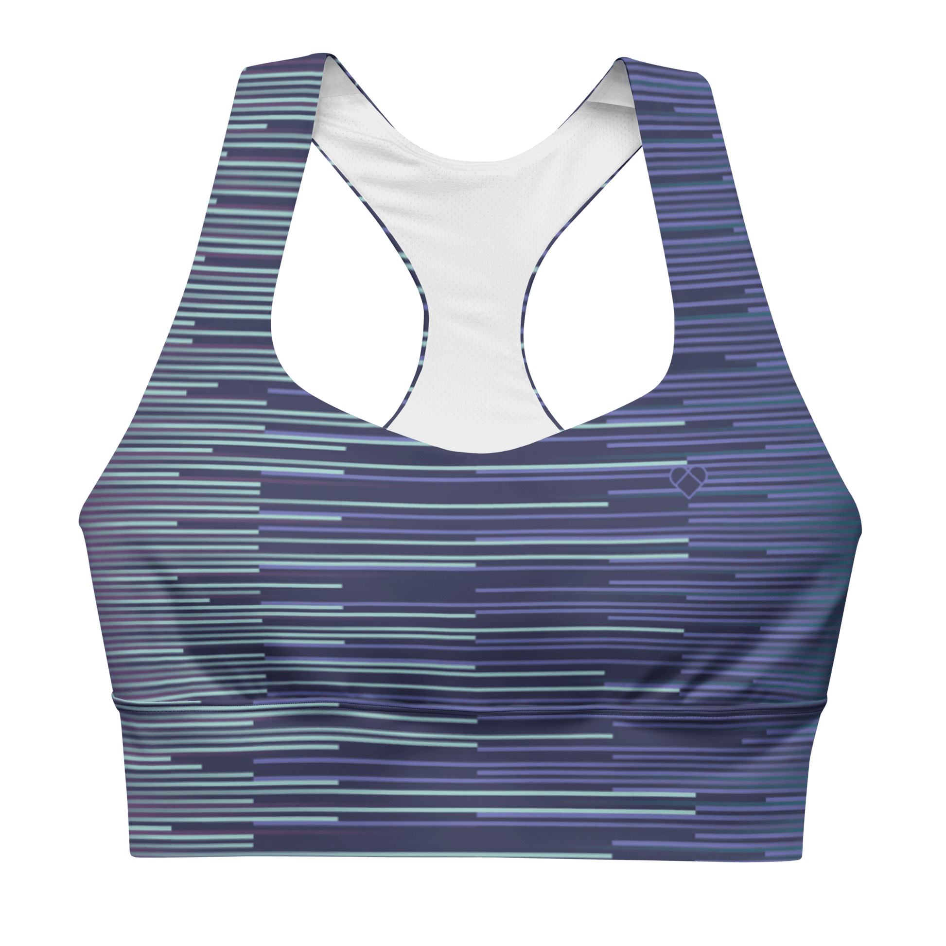 Dark Slate Blue Dual Longline Sports Bra 