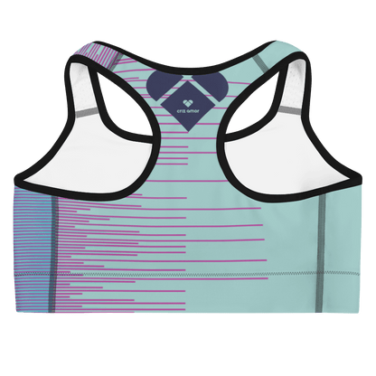 Mint Stripes Dual Sports Bra for workouts and beyond