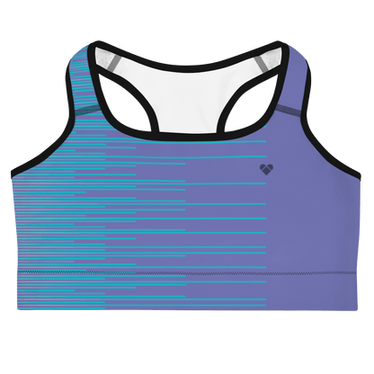 Stylish Periwinkle Stripes Sports Bra for Women - CRiZ AMOR