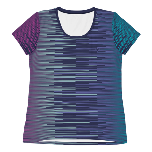 Dark Slate Blue Sport Shirt with Gradient Lines