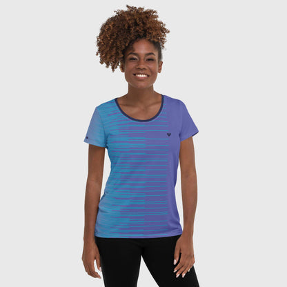 Sporty Fashion with Periwinkle Stripes Dual Shirt