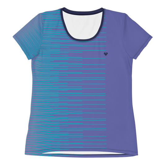 Periwinkle Stripes Dual Sport Shirt for Women by CRiZ AMOR