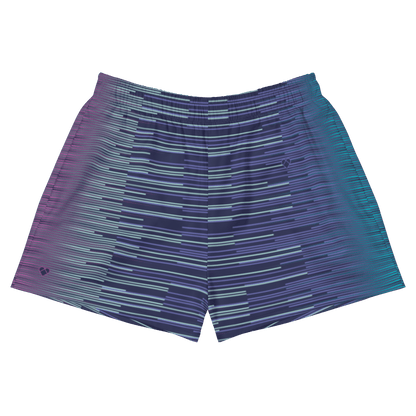 Dark Slate Blue Dual Sport Shorts for Women by CRiZ AMOR -front