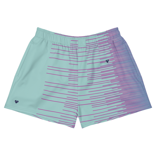 Mint Stripes Dual Sport Shorts | Women