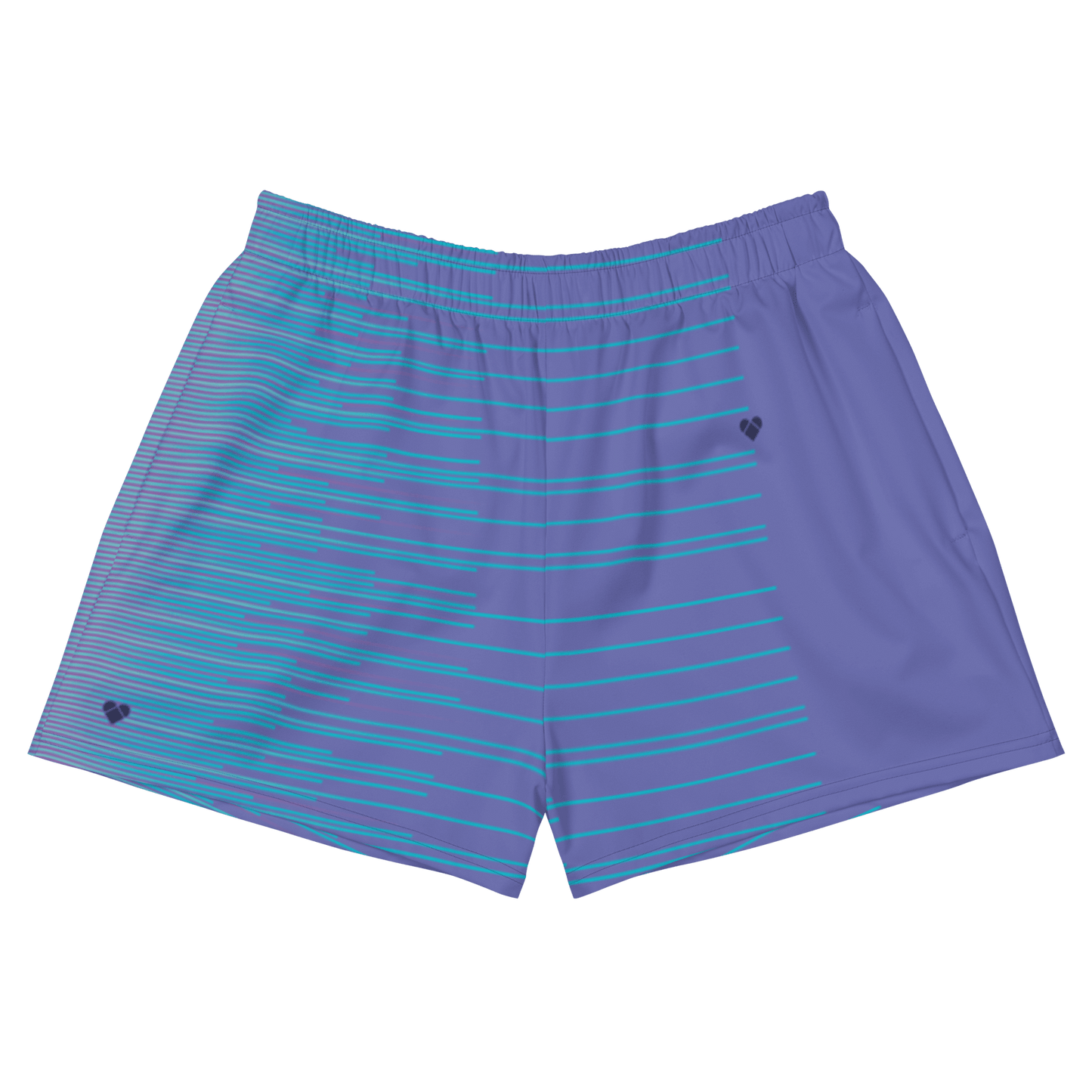 Periwinkle Stripes Dual Sport Shorts - A Sporty Fashion Statement by CRiZ AMOR