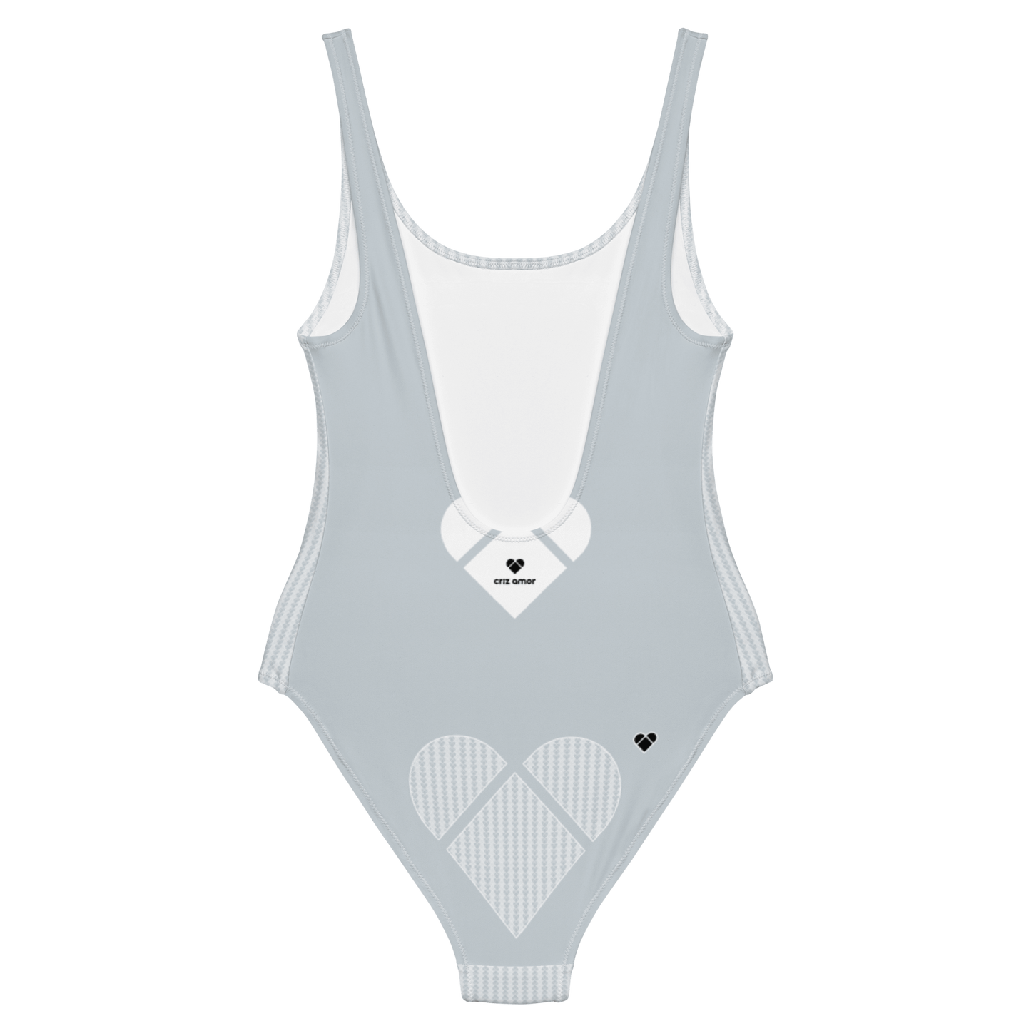 Lovogram Light Gray Swimsuit with Heart Logo