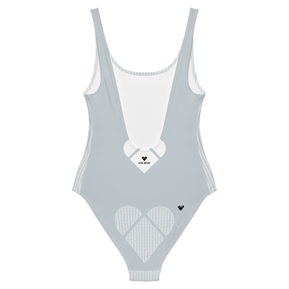 Lovogram Light Gray Swimsuit with Heart Logo