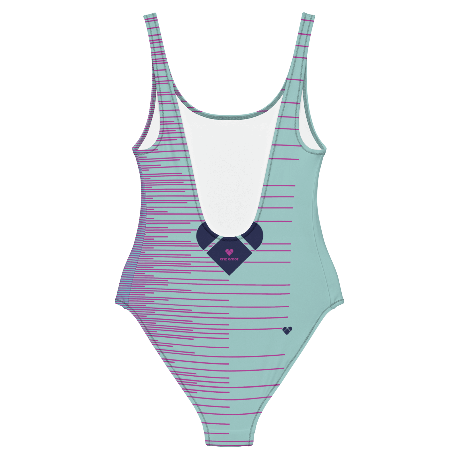Mint Stripes Dual Swimsuit, Empowering Women's Swimwear