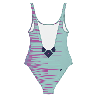 Mint Stripes Dual Swimsuit, Empowering Women's Swimwear
