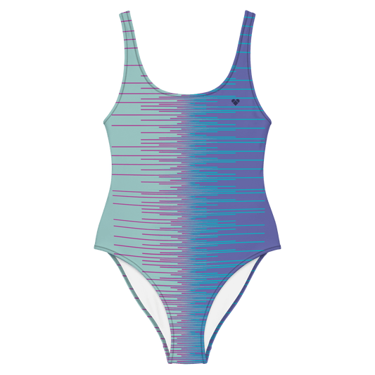 Mint & Periwinkle Dual Swimsuit on a mannequin - Women's Swimwear