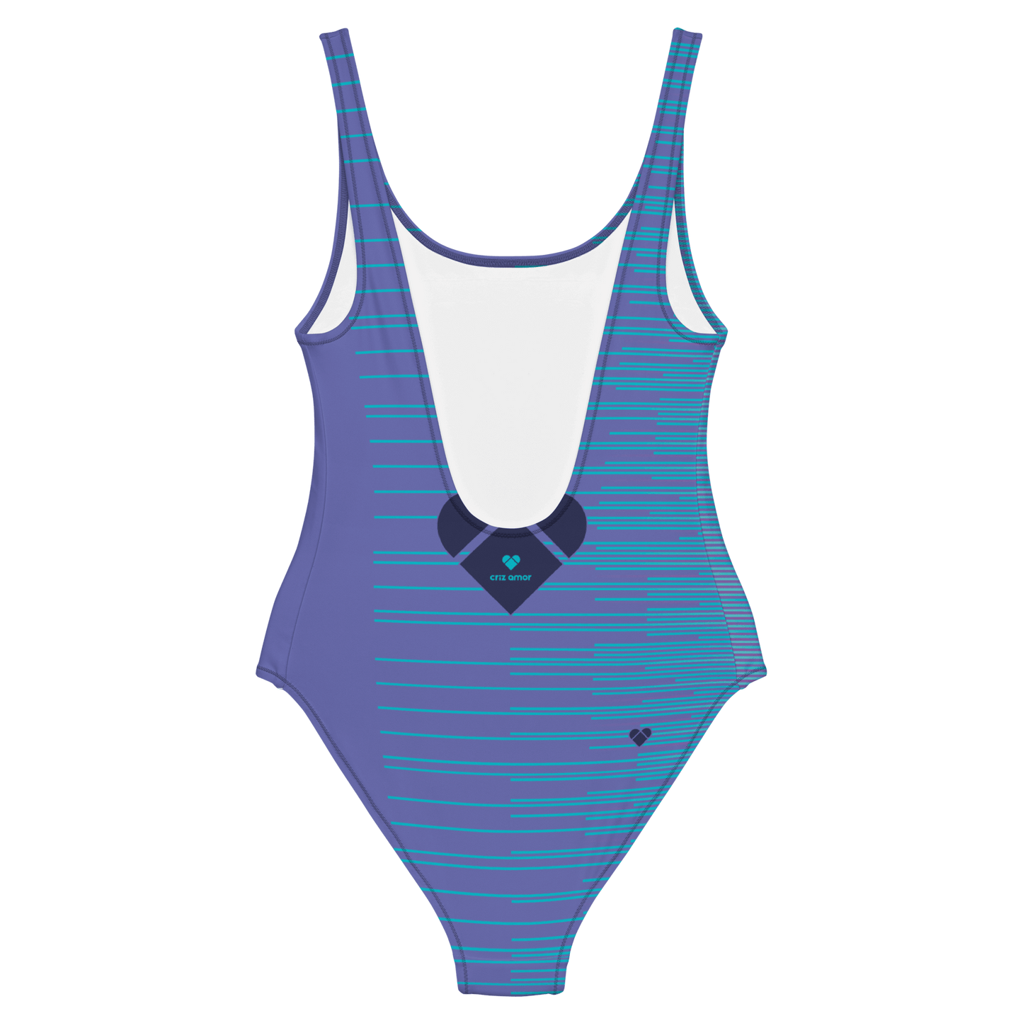 Limited Edition Dual Swimsuit with Dark Slate Blue Heart Logo