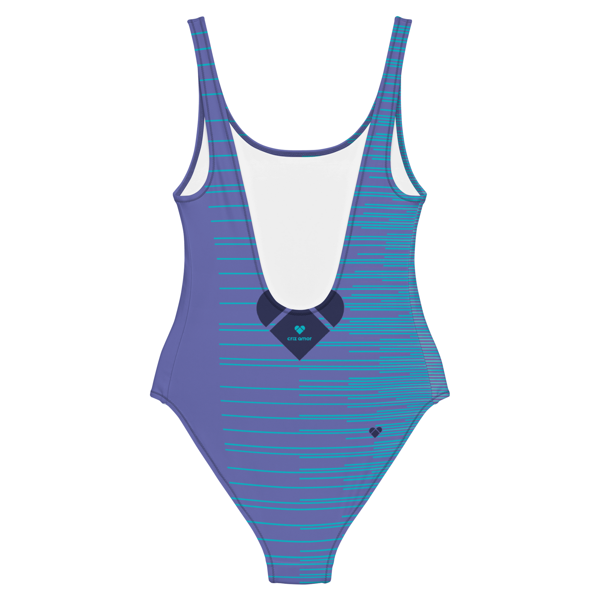 Limited Edition Dual Swimsuit with Dark Slate Blue Heart Logo