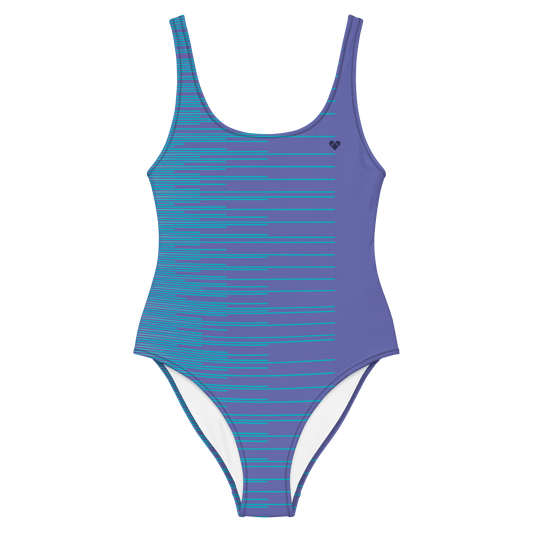 Periwinkle Stripes Dual Swimsuit for Women by CRiZ AMOR