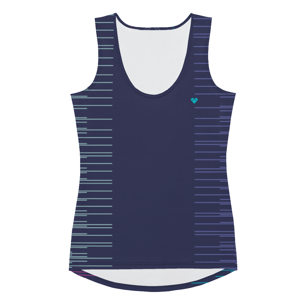 Dark Slate Blue Dual Gradient Tank for Women by CRiZ AMOR