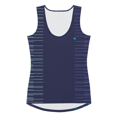 Dark Slate Blue Dual Gradient Tank for Women by CRiZ AMOR