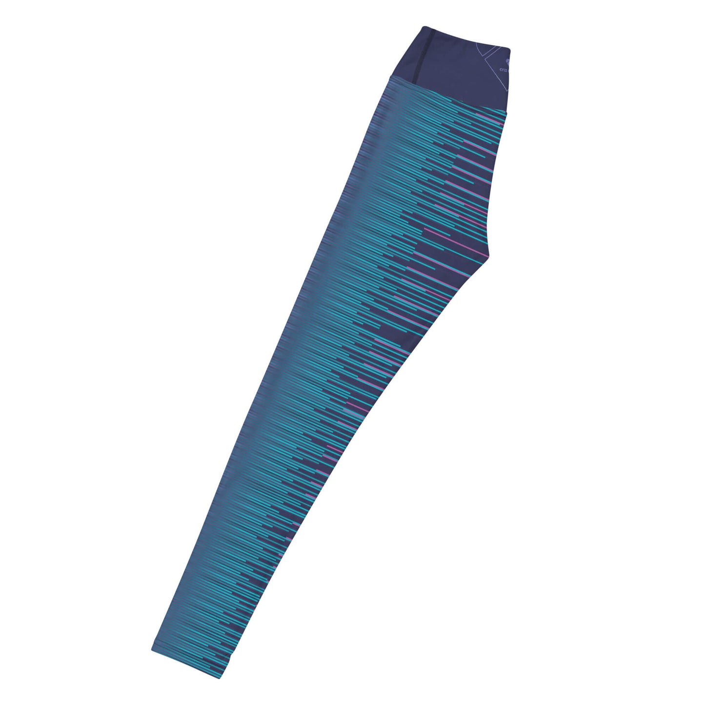 Amor Dual Yoga Leggings: Dark Slate Blue with gradient stripes for women