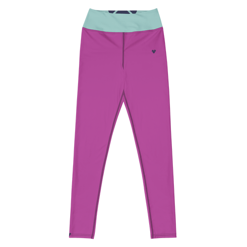 Fucsia Pink & Mint Yoga Leggings Dual | Women