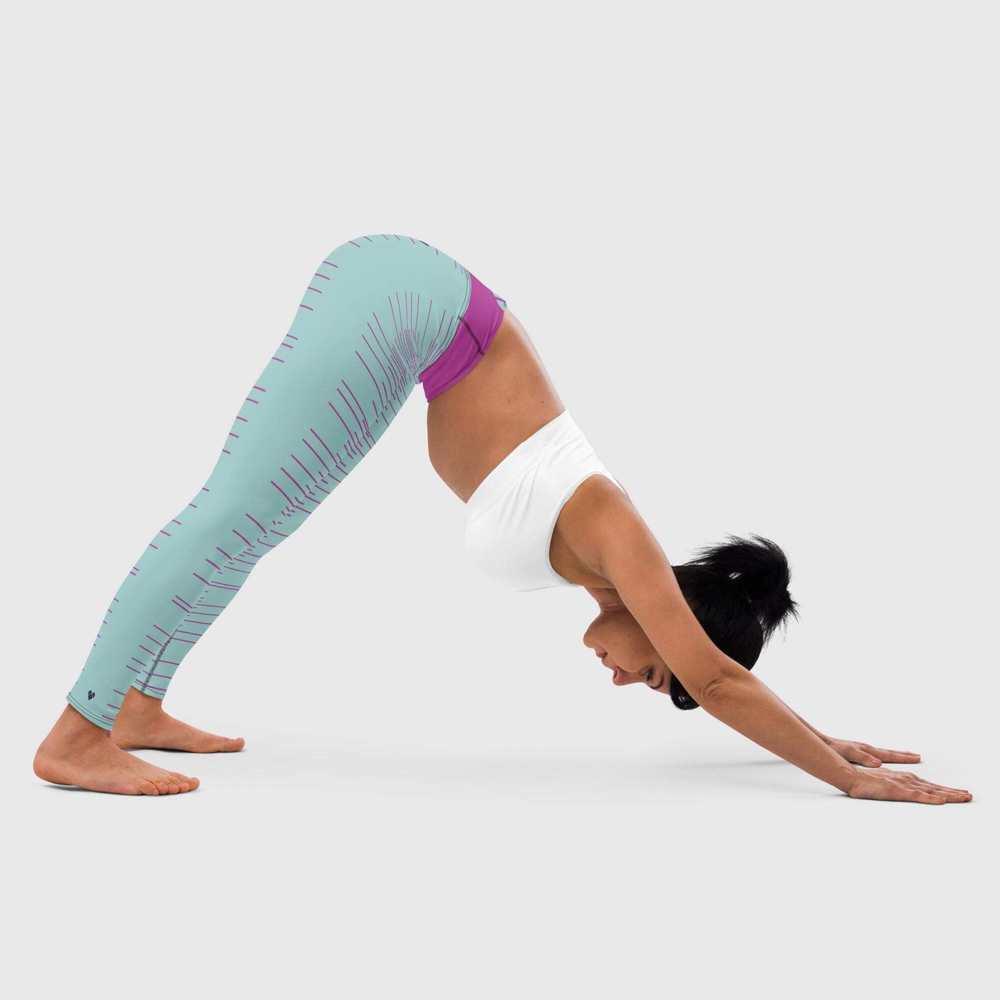 yoga teacher  in CRiZ AMOR's Mint Dual Yoga Leggings