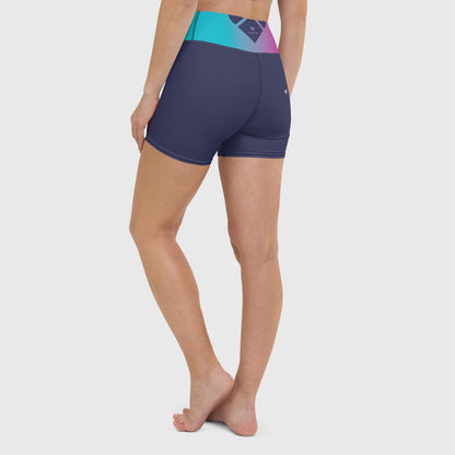 Chic Yoga Shorts with Gradient Belt for Women