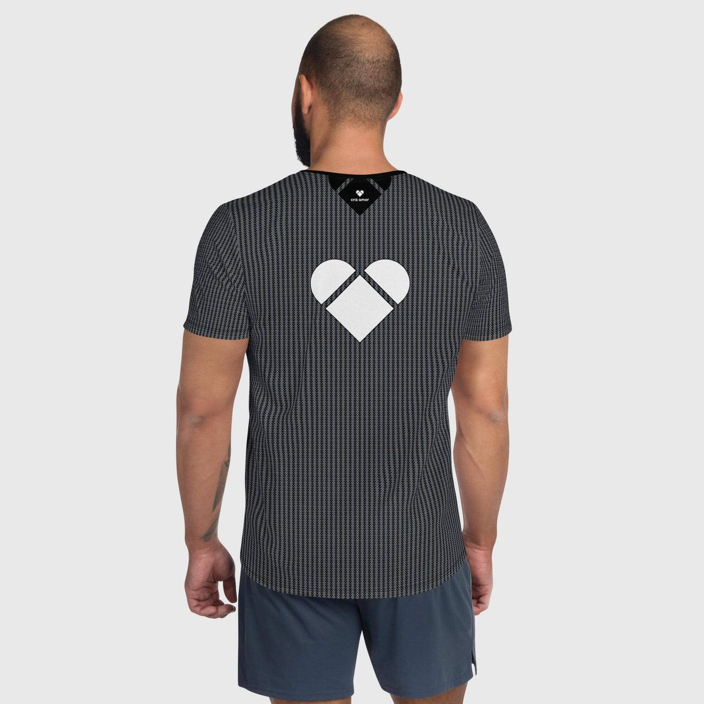 back Men's sportswear with heart design
